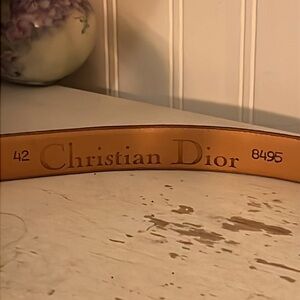Vintage Christian Dior ladies leather belt
